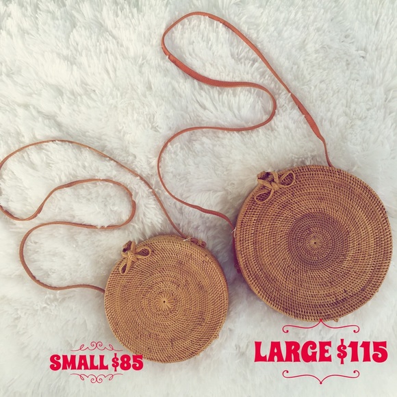 💐LAST 1💐Circular Rattan/Crossbody Round Bag - Picture 7 of 7